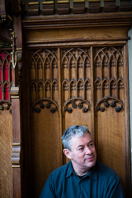 Julian Stair installing Quietus in Manchester Cathedral 2016